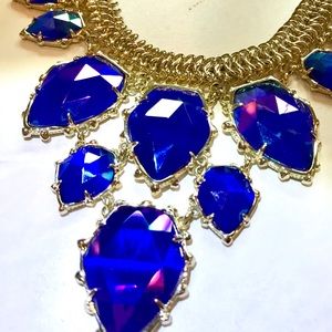 Iridescent cobalt Kendra Scott Gretchen necklace